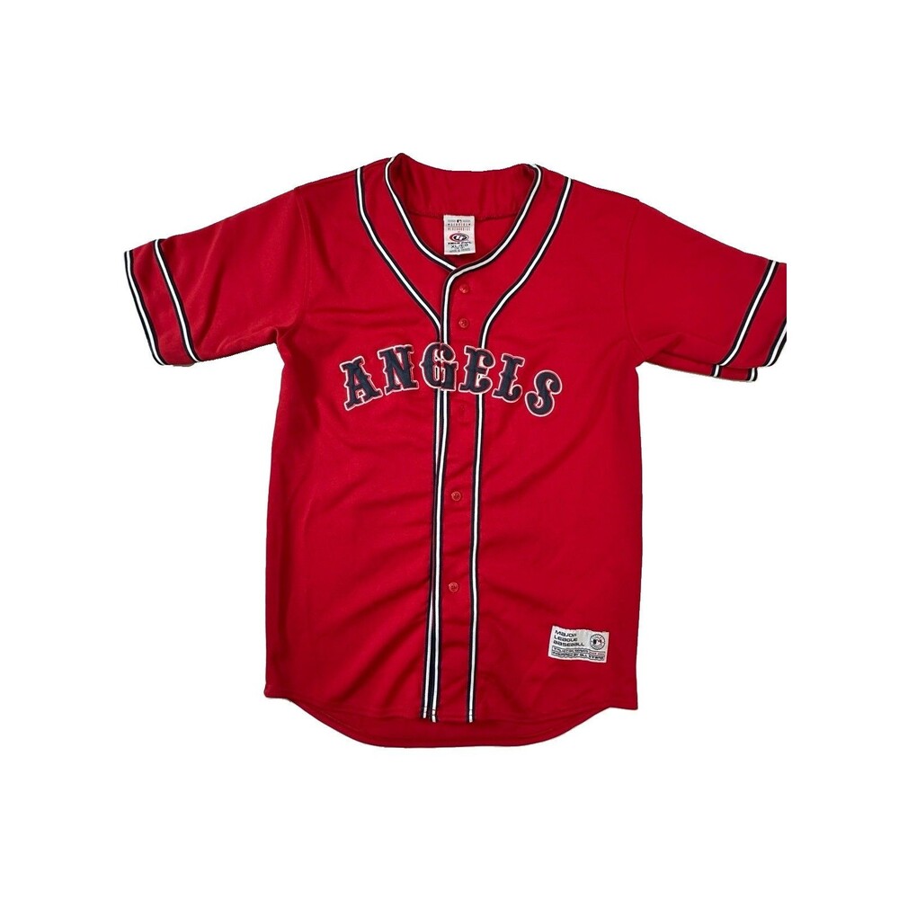 Los Angeles Angels MLB True Fan Series Jersey Youth XL 16-18 Embroidered Red